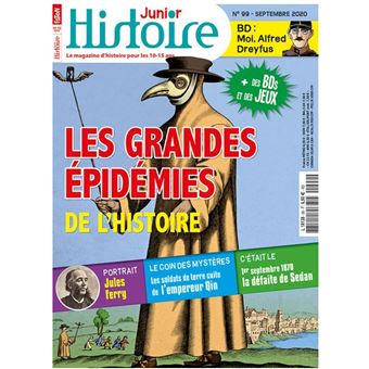 Histoire Junior N°99 Les grandes épidémies de l'Histoire  - septembre 2020