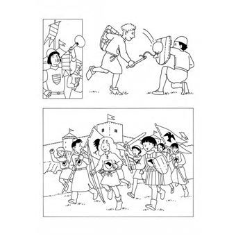 Les coloriages Loupio - Chevaliers et châteaux