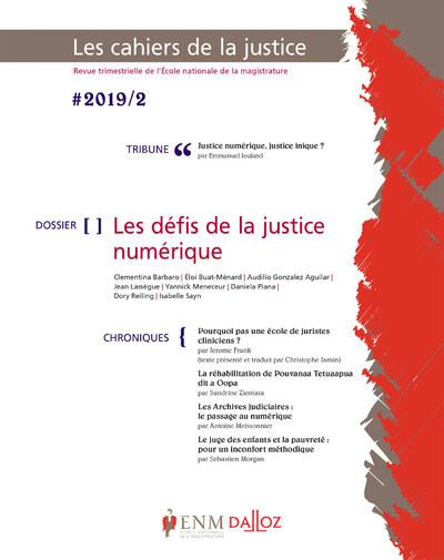 Cahier de la justice 2/2019 -  Collectif - broché