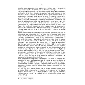 Mémoire du sport algérien