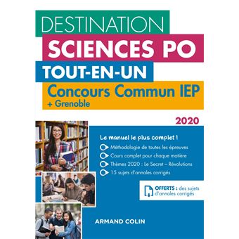 Destination Sciences Po - Concours commun IEP 2020 + Grenoble