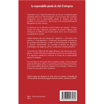 La responsabilité pénale du chef d'entreprise
