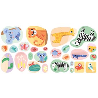 Décors et gommettes - animaux sauvages