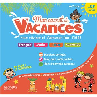 Mon carnet de vacances Du CP au CE1 - 6/7 ans
