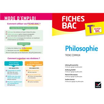 Fiches bac Philosophie Tle - Bac 2024
