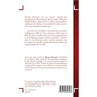 Propos sur René Guénon, Julius Evola, Frithjof Schuon et quelques autres