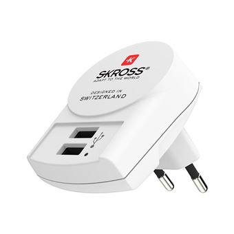SKROSS EURO USB CHARGER 2XA - 1