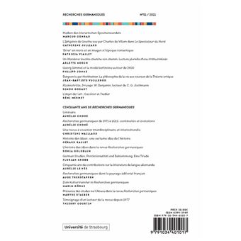 Recherches germaniques N.51