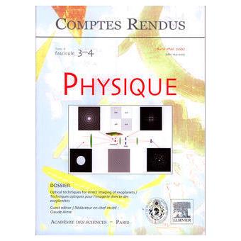 Comptes rendus academie des sciences physique tome 8 fasc 34