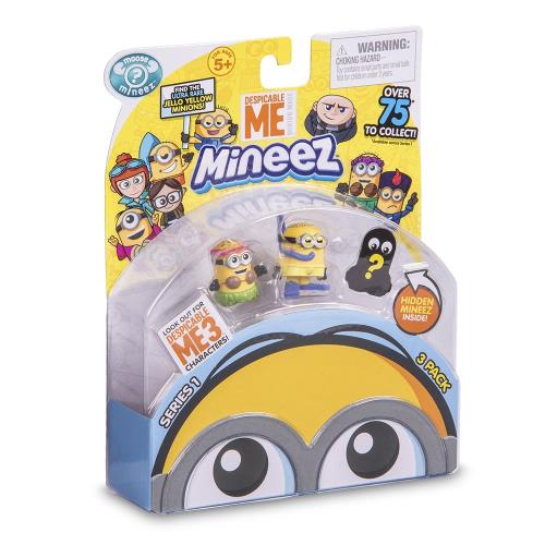 Blister avec 3 figurines Moi, Moche et Méchant Mineez