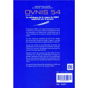 Ovnis 54 - Le catalogue de la vague de 1954 rapportée par la presse Tome 2