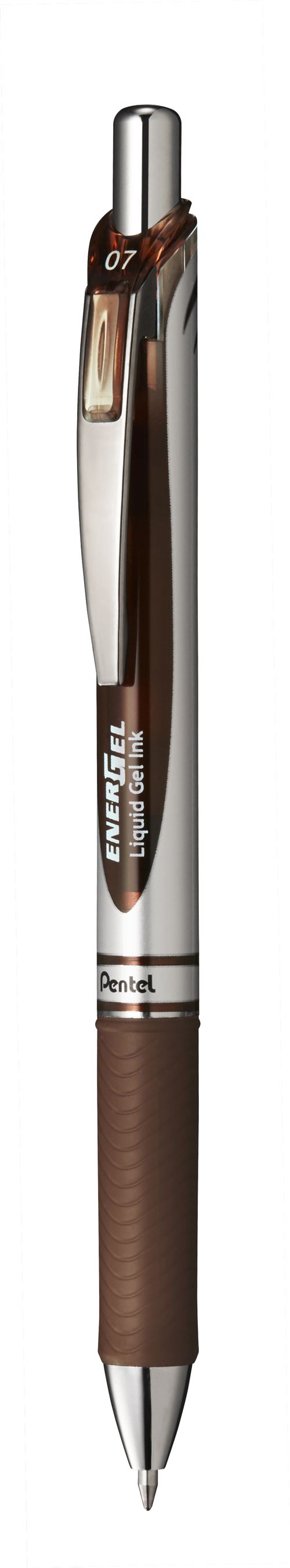 Stylo gel Pentel Energel BL077 Marron