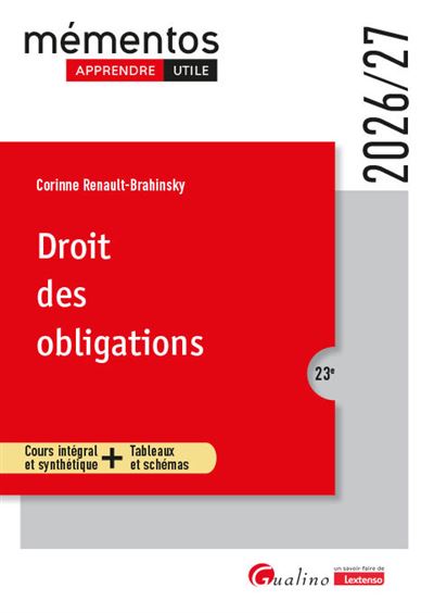 Droit des obligations - Corinne Renault-Brahinsky - broché