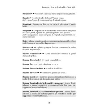 Dictionnaire alimentaire du régime sans sel