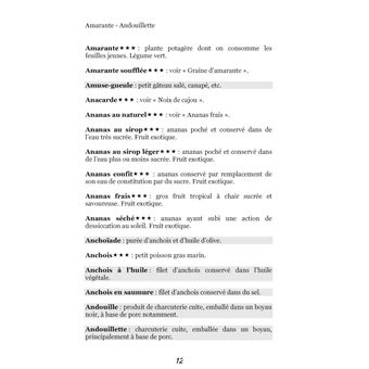 Dictionnaire alimentaire du régime sans sel