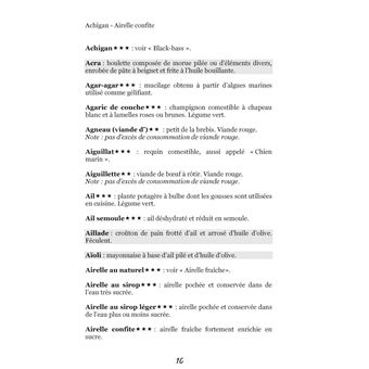 Dictionnaire alimentaire du régime sans sel