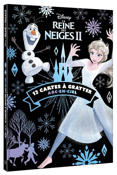 LA REINE DES NEIGES 2 - Les Ateliers - Bloc - 12 cartes à gratter arc-en-ciel - Disney