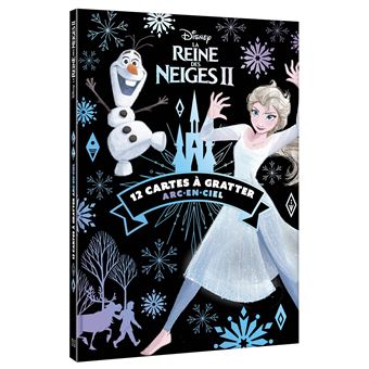 Les ateliers Disney : la Reine des Neiges : 12 cartes à gratter arc-en-ciel  - Disney - Disney Hachette - Papeterie / Coloriage - Librairie de Paris St  Etienne ST ETIENNE