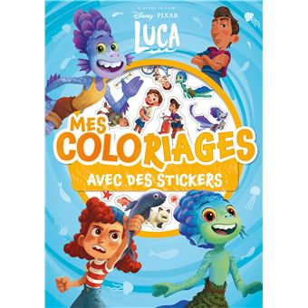 LUCA - Mes Coloriages avec Stickers - Disney Pixar