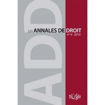 Les Annales De Droit 4-2010 Tome 4 - Broché - Collectif - Achat Livre ...