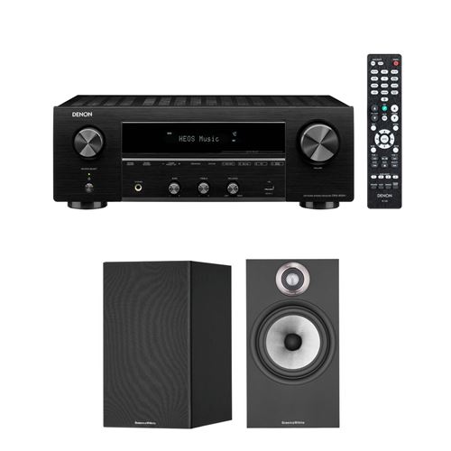 Amplificateur Denon DRA-800H Black + Enceintes bibliothèque Bowers&Wilkins 606 S2 Edition Anniversaire Noir Vendues à la paire
