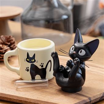 Soliflore Kiki la petite sorcière Ghibli Jiji dans sa tasse
