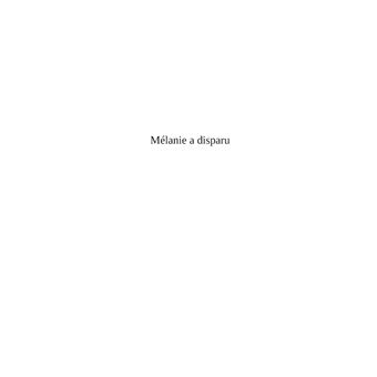 Melanie a disparu