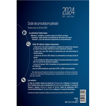 Code de procédure pénale 2024