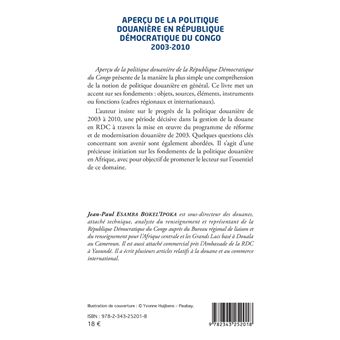 Aperçu de la politique douanière en République démocratique du Congo