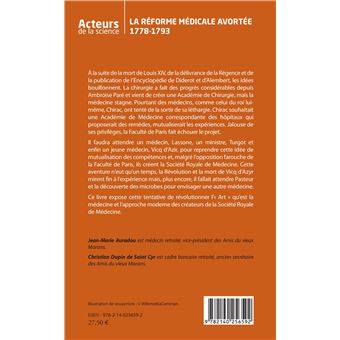 La réforme médicale avortée (1778-1793)