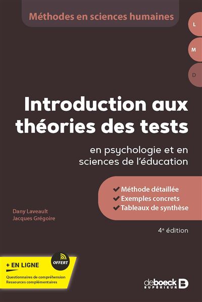 Introduction aux théories de tests en psychologie et en sciences de l'éducation - Dany Laveault - broché
