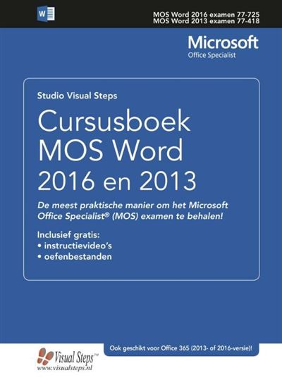 Cursusboek MOS Word 2016 en 2013