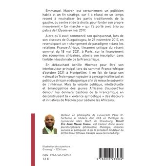Emmanuel Macron, Achille Mbembe et la Françafrique