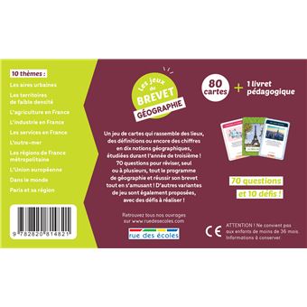 Les jeux du Brevet Géographie