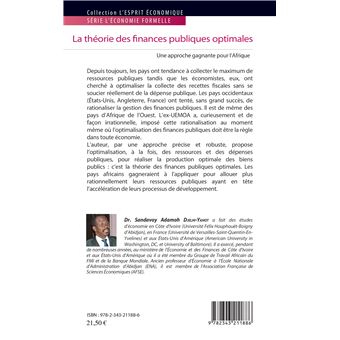La théorie des finances publiques optimales