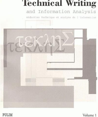 Redaction technique et analyse de l'information