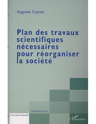 Plan des travaux scientifiques nécessaires pour réorganiser la société