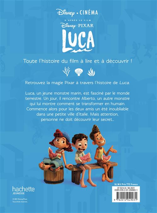 Mon histoire du soir : Luca ; l'histoire du film - Disney Pixar - Disney  Hachette - Grand format - Raconte-moi la Terre (Bron) BRON