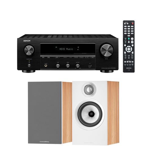 Amplificateur Denon DRA-800H Black + Enceintes bibliothèque Bowers&Wilkins 607 S2 Edition Anniversaire Chêne Vendues à la paire
