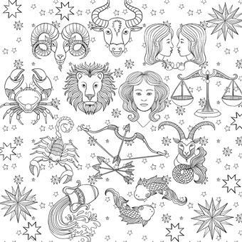 Les grands carrés d'Art-thérapie Zodiaque