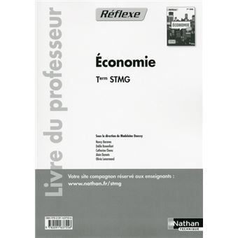Economie - Tle STMG Pochette Réflexe STMG Livre du professeur - 1