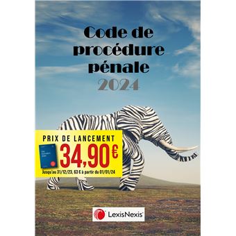 Code de procédure pénale 2024 - Jaquette Eléphant zèbre