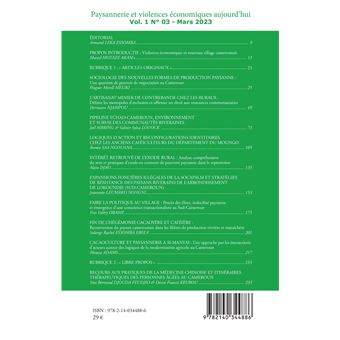 Paysannerie et violences économiques aujourd'hui