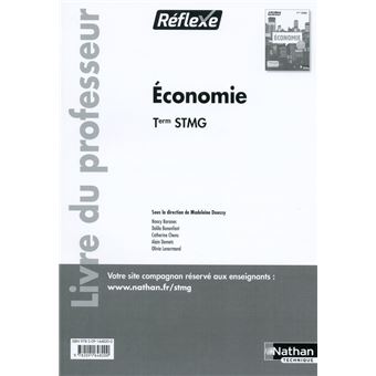 Economie Term STMG (Pochette Réflexe) Professeur - 2017