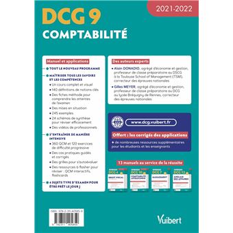 DCG 9 - Comptabilité : Manuel et Applications 2021-2022