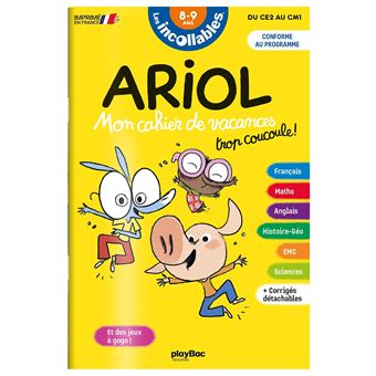 Cahier de vacances Ariol - Les incollables - CE2 au CM1 - 8/9 ans