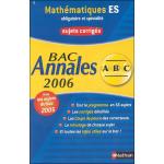 Annales Bac Sujets corrigés Mathématiques ES