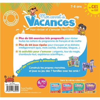 Mon carnet de vacances Du CE1 au CE2 - 7/8 ans