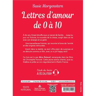 Lettres d'amour de 0 a 10 - audio