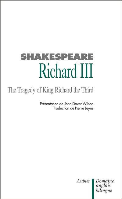 Richard iii, bilingue anglais-francais
